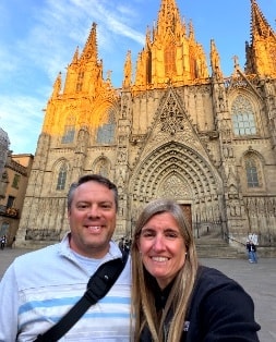Michael and Megan visiting a cathedral in Spain